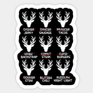 Christmas Deer Hunting Season Sticker